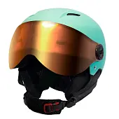 Шлем горнолыжный BIG BRO YL015 silver visor Matt green от магазина Супер Спорт