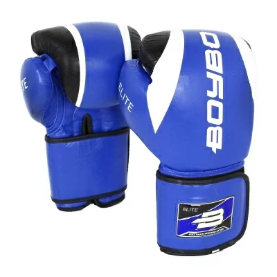 картинка Перчатки бокс BoyBo Elite кожа синие 10 унц 